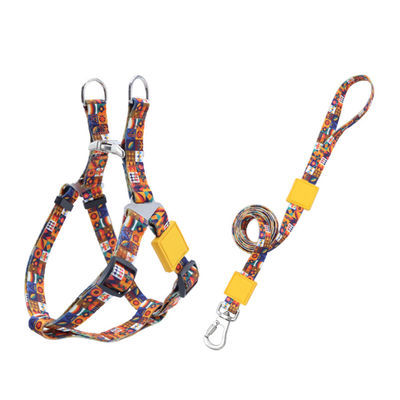 Durable Nylon Pet Harness And Leash Set Adjustable Safe Comfortable For Dogs