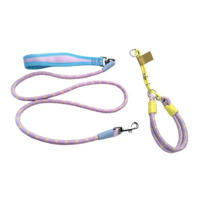 Durable Nylon Pet Collar Leash Set Heavy Duty Adjustable  Comfortable For Dogs Cats