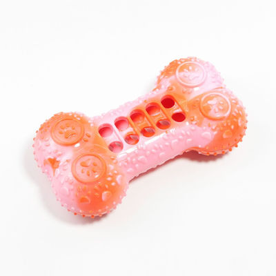 TPR Pet Chew Bone Toy Treat Dispensing Slow Feeding Teeth Cleaning Bite-Resistant Dog Toy