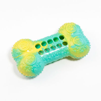 TPR Pet Chew Bone Toy Treat Dispensing Slow Feeding Teeth Cleaning Bite-Resistant Dog Toy