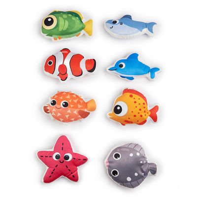 Realistic Ocean Plush Cat Chew Toy Soft Interactive Plaything With Catnip Marine-Themed