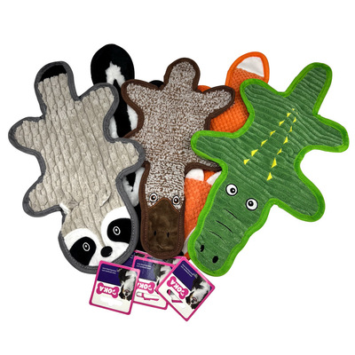 5 Pack No Stuffing Squeaky Dog Toys For Large Dogs Interactive Durable Plush Chew Toy