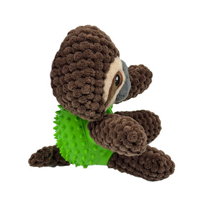 Dog Plush Toy Stuffed Soft Puppy Chew Toy With Treat Dispenser Squeaky Interactive Dog Toy