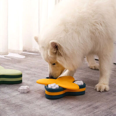 Dog Puzzle Toy Turntable Slow Feeder Toy Bone Interactive Food Bowl Slowly Eating Bowl