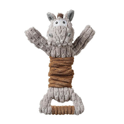 Squeaky Dog Toy Durable Large Breed Interactive Toy Stuffed Plush Dog Toy With Crinkle Paper