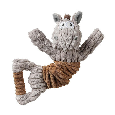 Squeaky Dog Toy Durable Large Breed Interactive Toy Stuffed Plush Dog Toy With Crinkle Paper