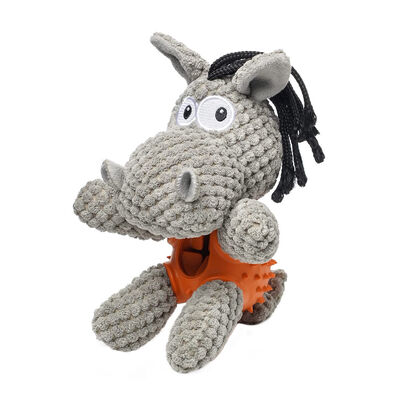 Dog Plush Toy Donkey Squeaky Chew Teething  Interactive Toy Leakage Food Toy