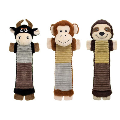 Squeak Dog Plush Toy Dog Chew with Wrinkles and Squeakers Cute Animal Plush to Keep Them Busy