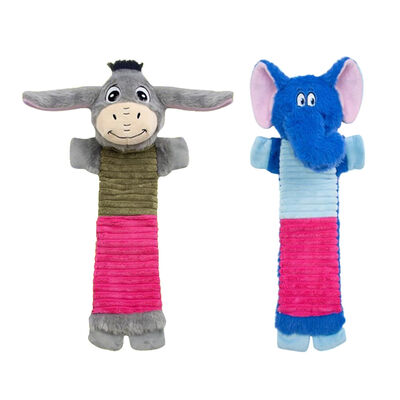 Squeak Dog Plush Toy Dog Chew with Wrinkles and Squeakers Cute Animal Plush to Keep Them Busy