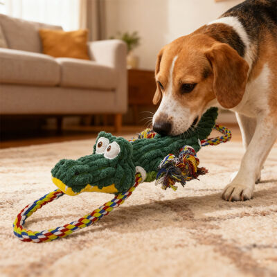 Plush Crocodile Dog Toy Soft Durable Chew Toy For Dogs Interactive Playtime Companion