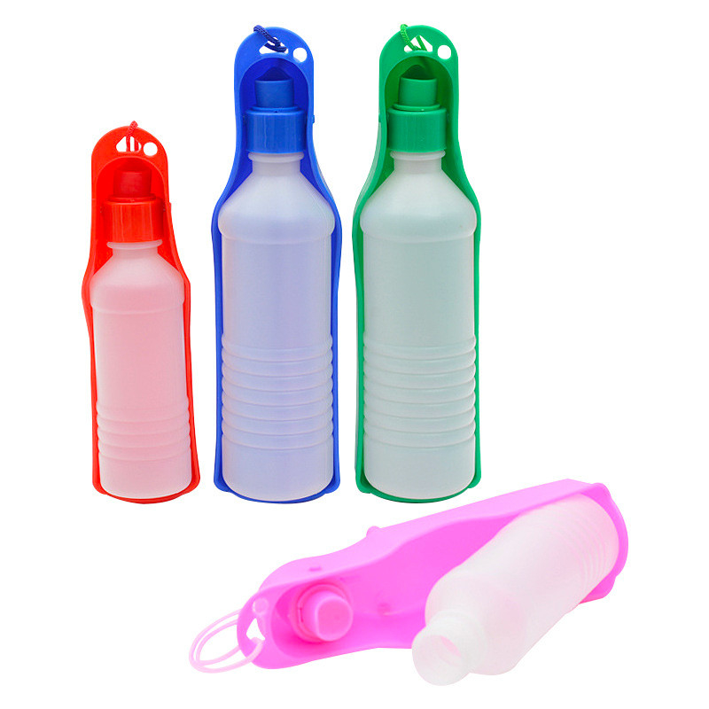 250ml 500ml Portable Dog Water Bottle Feeder Bowl For Pet Outdoor Travel Drinking