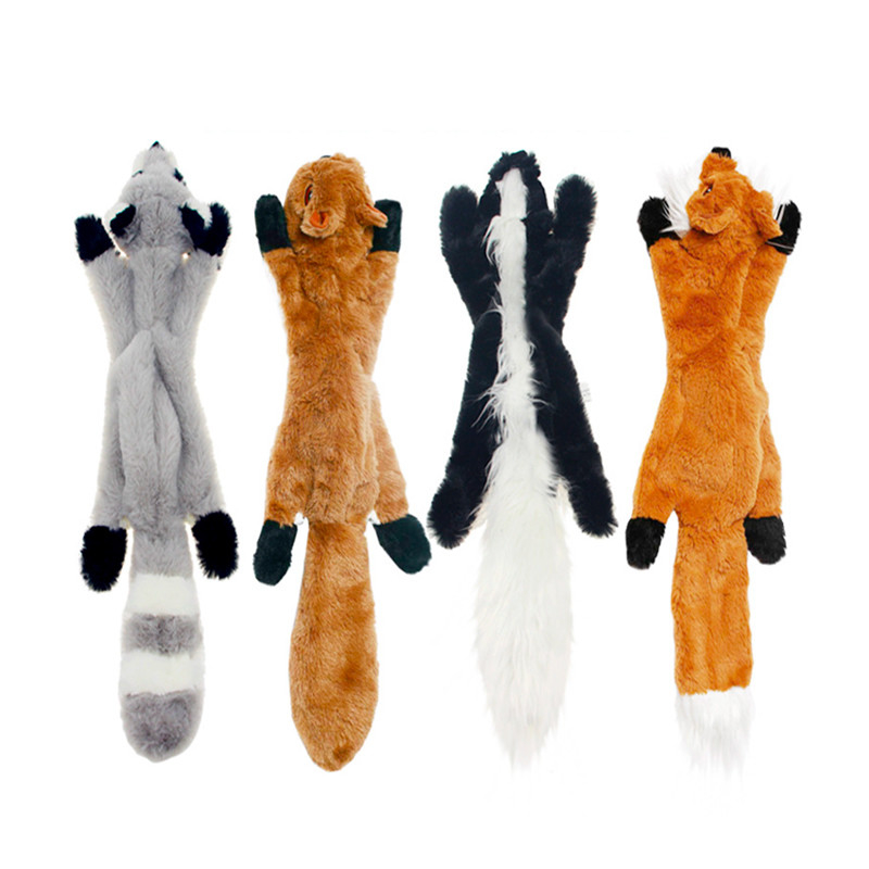 No Stuffing Plush Dogs Chew Toy Durable Squeaky Dog Toys Puppy Chewing Toy