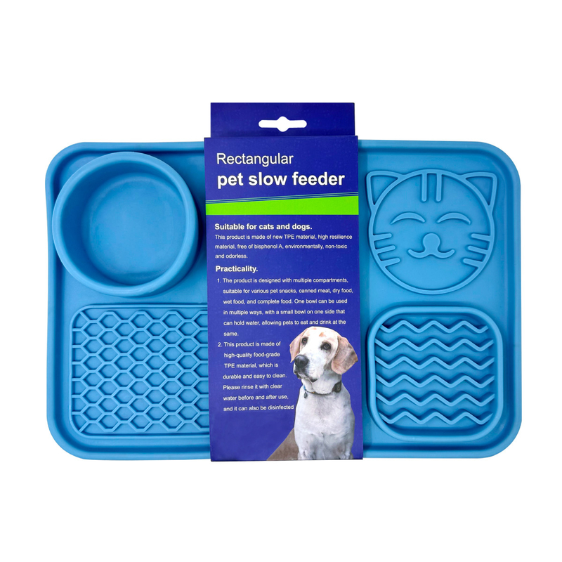 Silicone Dog Slow Feeding Mat Lick Mat For Dogs Cats With Suction Cups