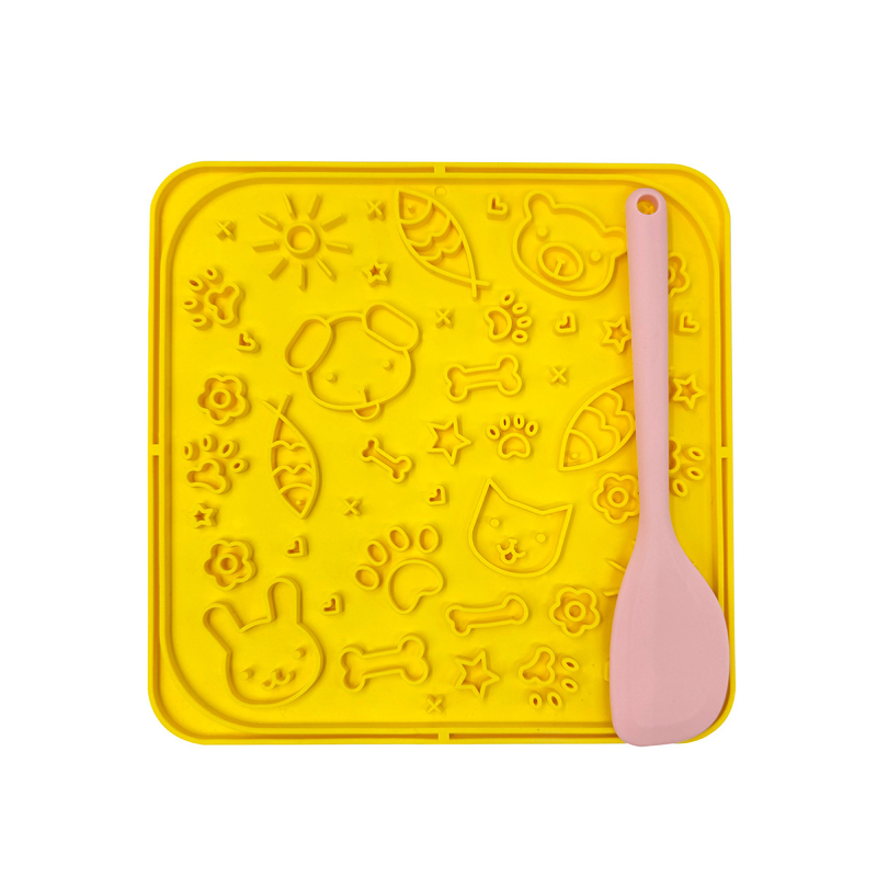 Dog Feeding Lick Mat Square Pet Slow Feeders Anti Gulping Healthy Eating