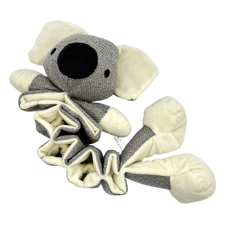 Stretchable Koala Dog Toy Plush Squeaky Toy With Crinkle Sound For Aggressive Chewers