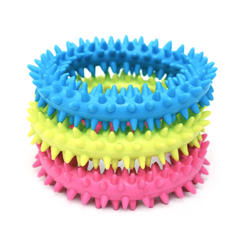 TPR Interactive Funny Dog Training Ring Chew Toy Play Toy Ring For Puppies