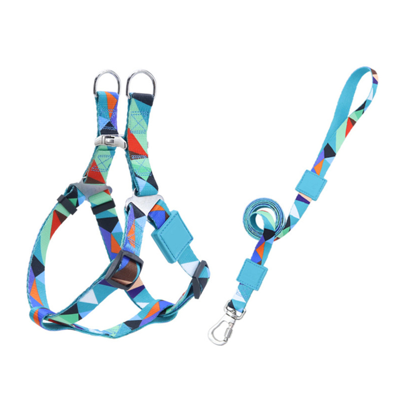 Durable Nylon Pet Harness And Leash Set Adjustable Safe Comfortable For Dogs