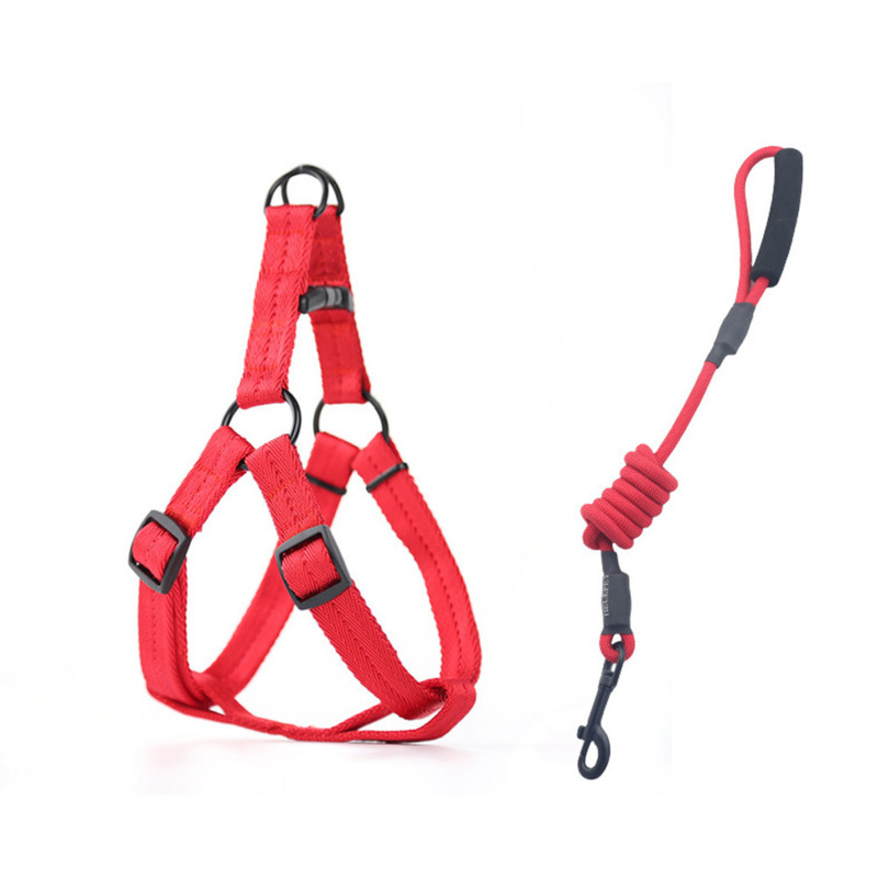 Durable Nylon Pet Harness And Leash Set Adjustable Comfortable For Dogs Cats