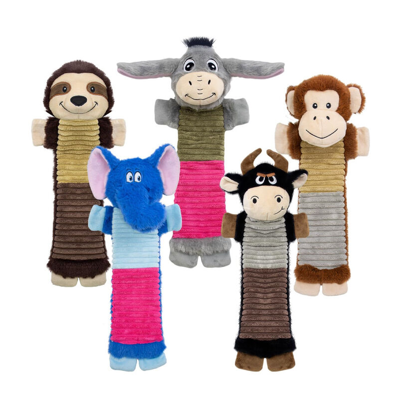 Squeak Dog Plush Toy Dog Chew with Wrinkles and Squeakers Cute Animal Plush to Keep Them Busy