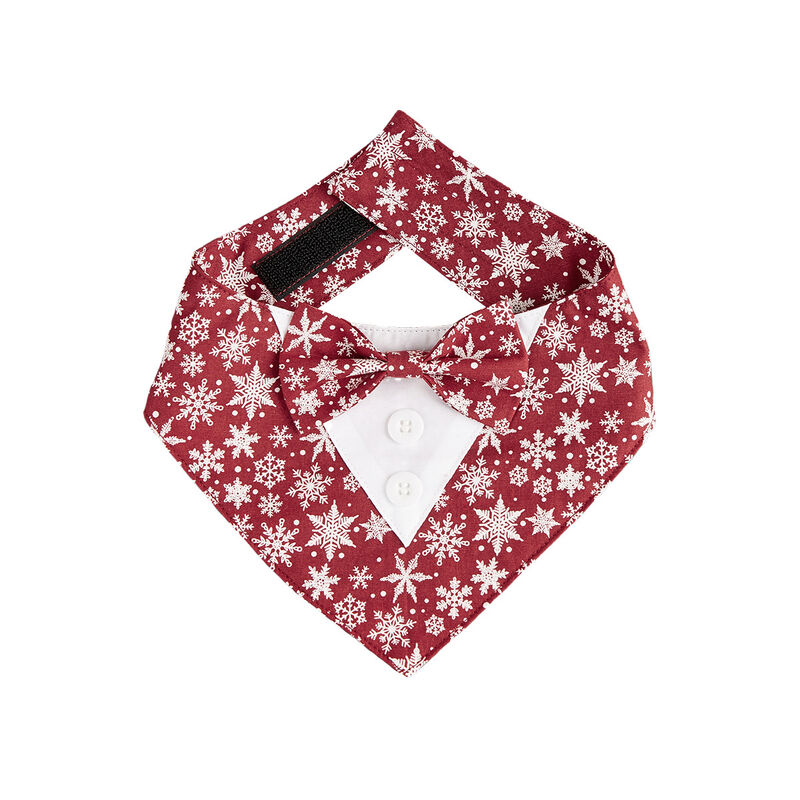 Cute Dog Cat Christmas Bandana Triangle Bibs, Festive Holiday Party Costume For Puppy Pets